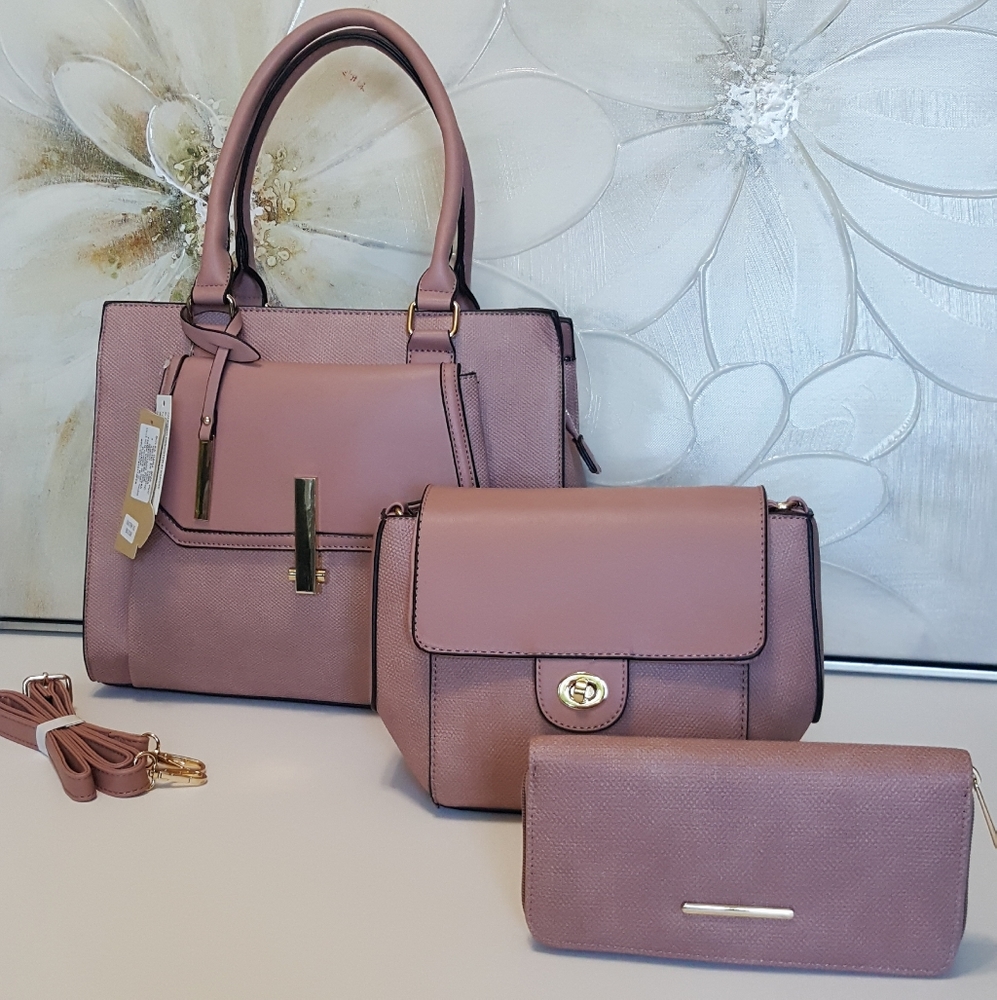 Handbags 3pcs sets Blush color